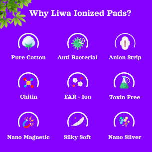 Ionized Sanitary Pads - XXL-  Heavy Flow - 330 MM - 8 Pads